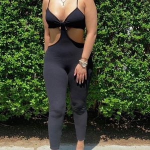 Black Cut-Out Jumpsuit